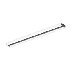 Helestra LED-spejllampe LOOM, længde 120 cm, sort, IP44
