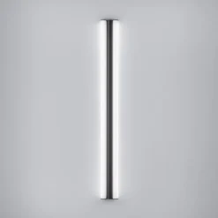 Helestra LED-spejllampe LOOM, længde 120 cm, sort, IP44