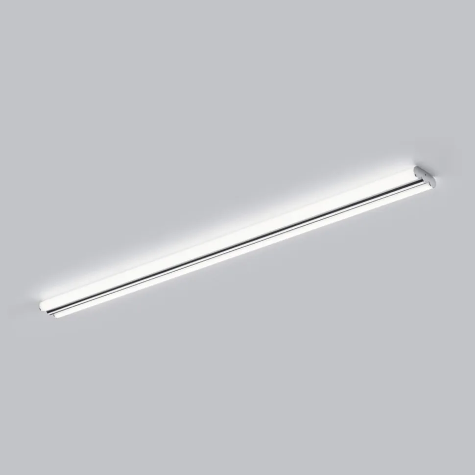 Helestra LED-spejllampe LOOM, længde 120 cm, krom, IP44