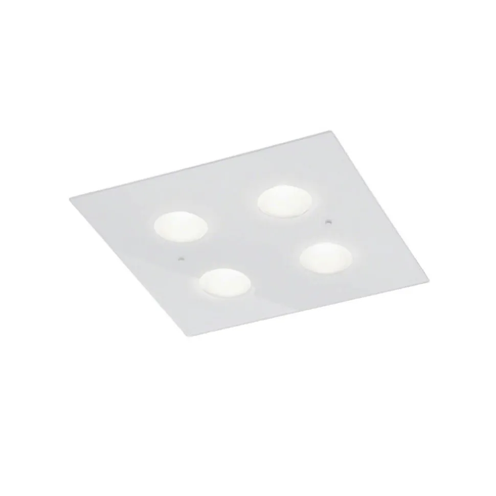 Helestra Nomi LED-loftlampe 38x38cm dim hvid