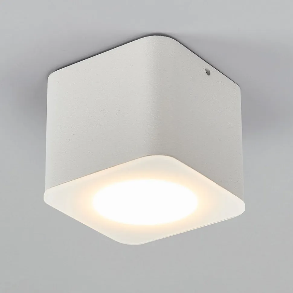 Helestra Oso LED-loftspot, kantet, hvid mat