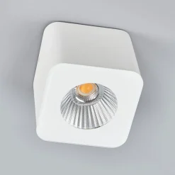 Helestra Oso LED-loftspot, kantet, hvid mat