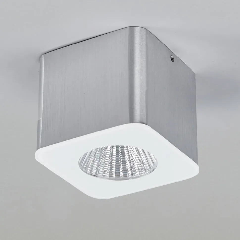 Helestra Oso LED-loftspot, kantet, mat alu