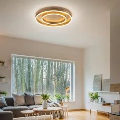 Helestra Sona LED-loftlampe dæmpbar Ø60 cm guld