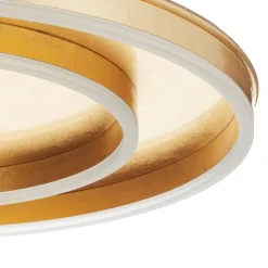 Helestra Sona LED-loftlampe dæmpbar Ø60 cm guld