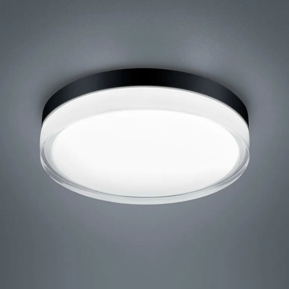 Helestra Tana LED-loftslampe, sort, Ø 28 cm