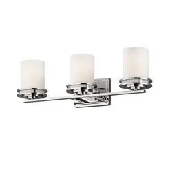 Hendrik LED-væglampe, IP44, krom/glas, 3 lyskilder