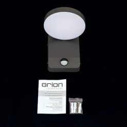 Hendryk LED-væglampe, udendørs med sensor, sort