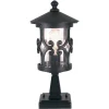 Hereford sokkellampe, sort, aluminium, glas, højde 34 cm