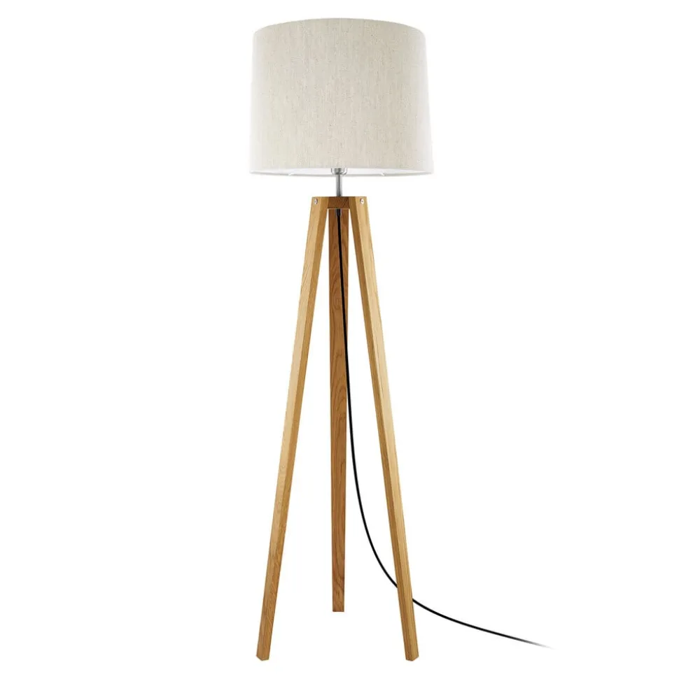 HerzBlut Anni gulvlampe, knasteg oliebeh./creme