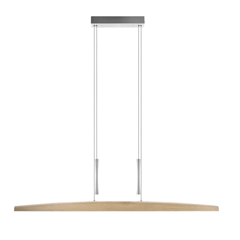 HerzBlut Arco LED-hængelampe asteiche natur 130cm
