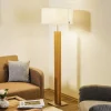 HerzBlut Dana gulvlampe, natur eg, hvid