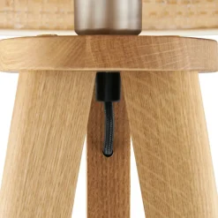 HerzBlut Elli gulvlampe, knasteg oliebeh./sort