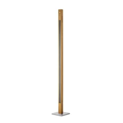 HerzBlut LED-gulvlampe Karl G, træ/granit, dæmpbar