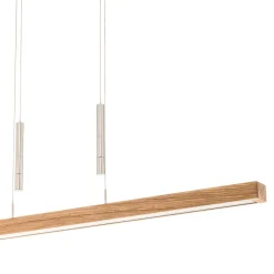 HerzBlut Leonora hængelampe, Down, 121 cm natur eg