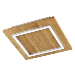 HerzBlut Mia LED-loftlampe, olieret, knudret eg