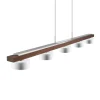 HerzBlut pendellampe Estelle, træ, 130 cm, olieret valnød