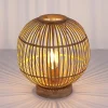 Hildegard bordlampe af bambus, Ø 30 cm