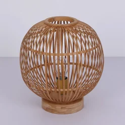 Hildegard bordlampe af bambus, Ø 30 cm