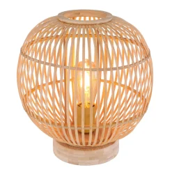 Hildegard bordlampe af bambus, Ø 30 cm