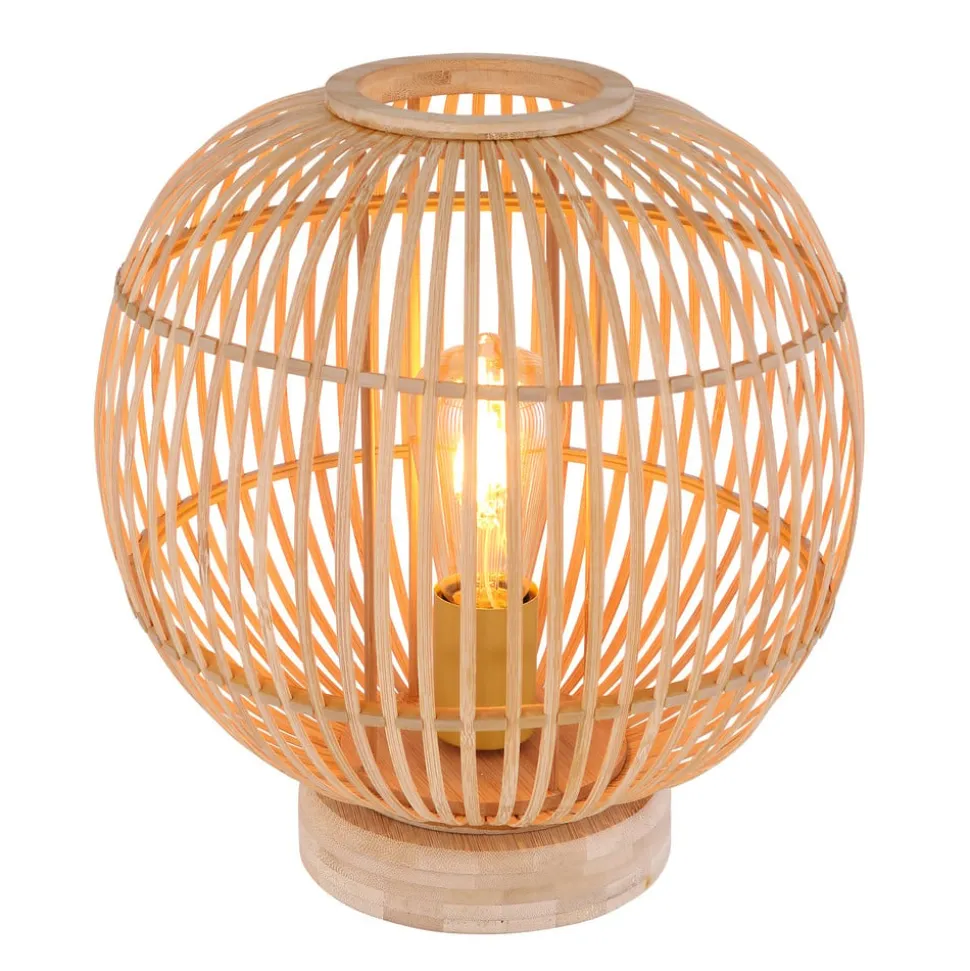 Hildegard bordlampe af bambus, Ø 30 cm
