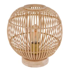 Hildegard bordlampe af bambus, Ø 30 cm