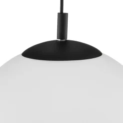 Hængelampe 562, mat glas, kappe/baldakin sort