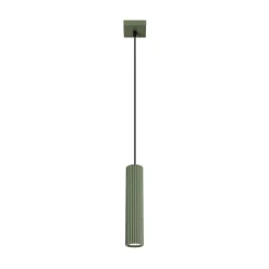 Hængelampe ALORA, olivengrøn, Ø 8 cm, metal, GU10
