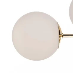 Hængelampe Aurora, guldfarvet, 6 lyskilder, glas, metal