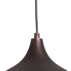 Hængelampe Barek, sort/guld, Ø 34 cm, metal, E27