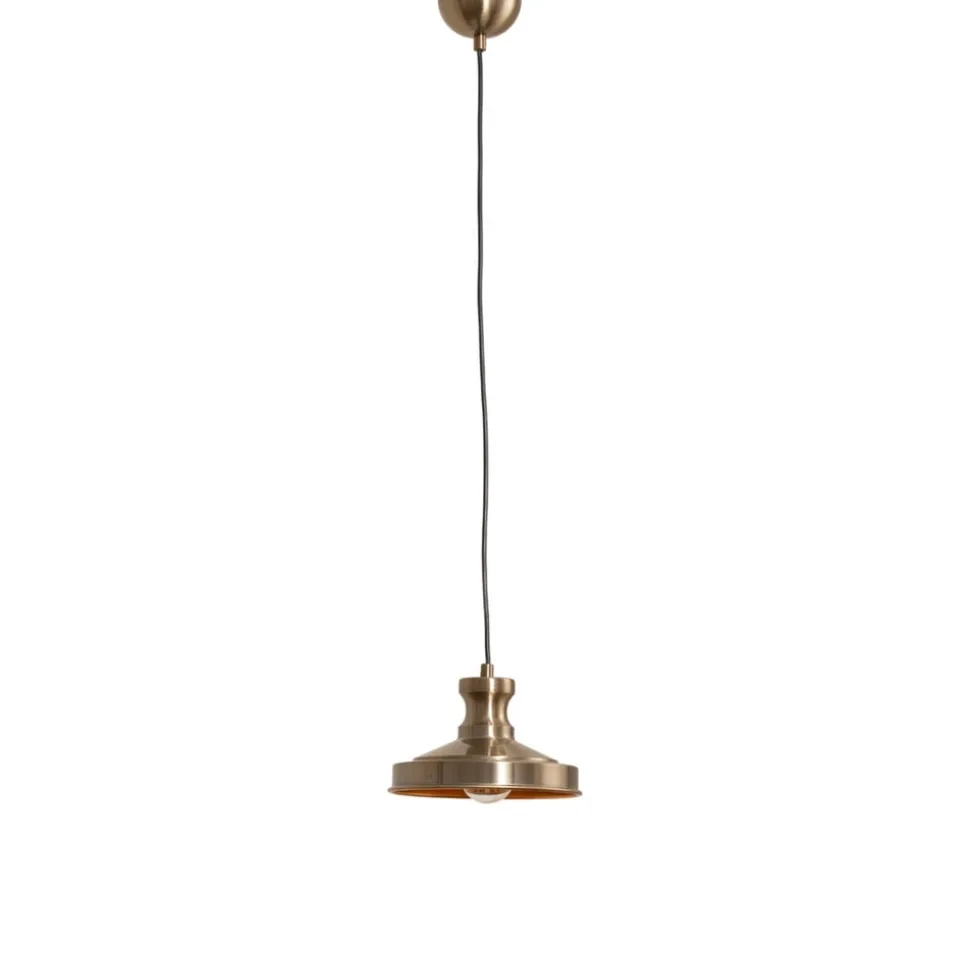 Hængelampe Berceste, guldfarvet, metal, Ø 22 cm, E27