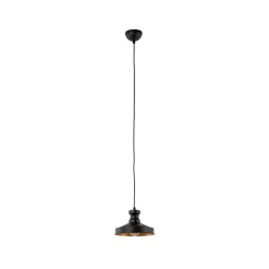 Hængelampe Berceste, sort, metal, Ø 22 cm, E27
