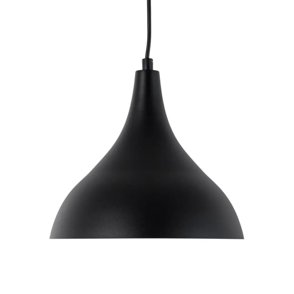 Hængelampe Berceste, sort/kobber, Ø 22 cm, jern