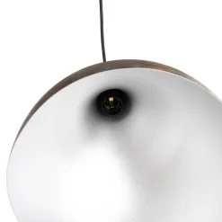Hængelampe Bitlislim, antikbrun, Ø 41 cm, metal, E27