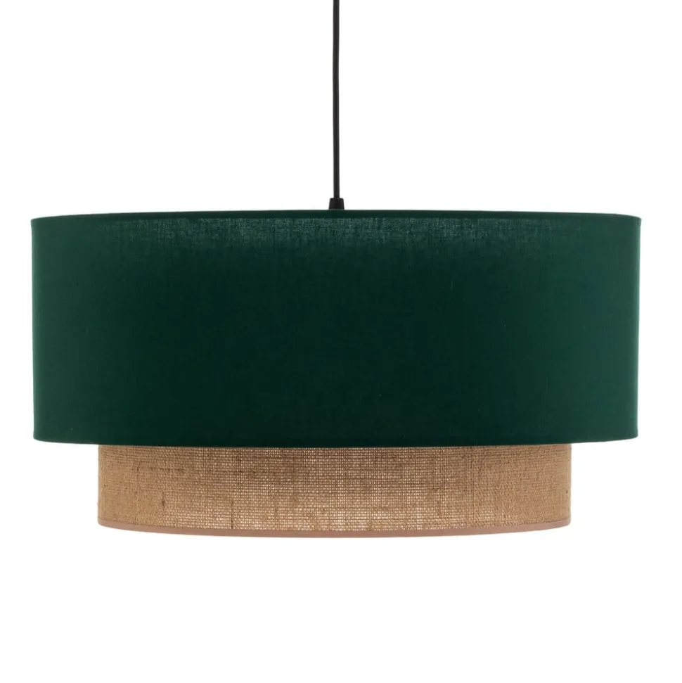 Hængelampe Boho Ø 45 cm 1 lyskilde grøn/jute