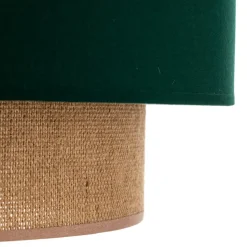 Hængelampe Boho Ø 45 cm 1 lyskilde grøn/jute