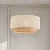 Hængelampe Boho, Ø 60 cm 1 lyskilde ecru/jute brun