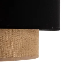 Hængelampe Boho Ø 45 cm 1-faset sort/jute