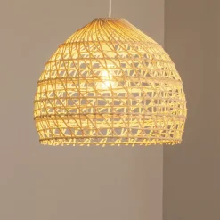 Hængelampe BOHO, Ø 43 cm, naturbrun, rattan, E27