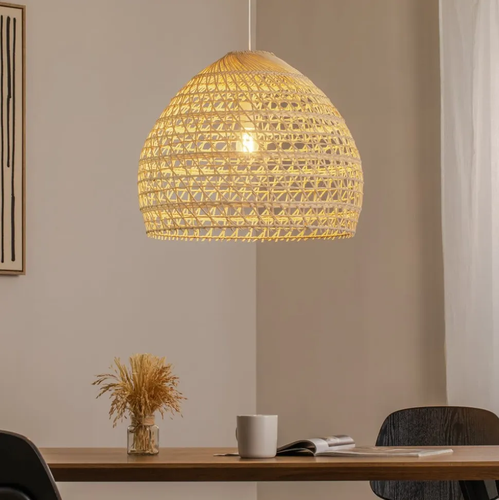 Hængelampe BOHO, Ø 60 cm, naturbrun, rattan, E27