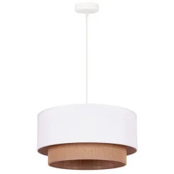 Hængelampe BohoØ 45 cm 1flg. hvid/jute