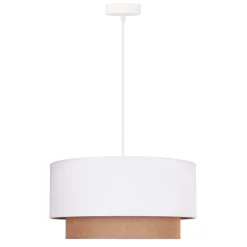 Hængelampe BohoØ 45 cm 1flg. hvid/jute
