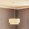 Hængelampe Boho, dobbelt skærm, beige