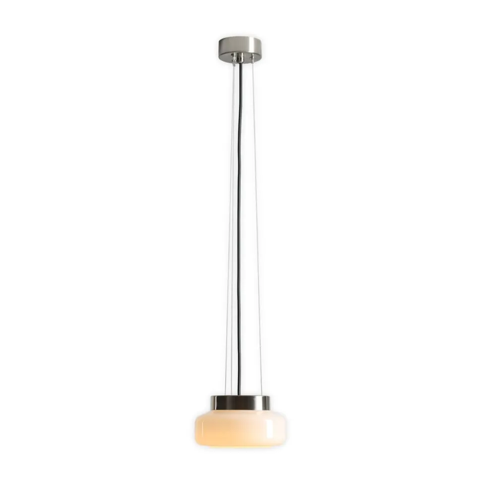 Hængelampe BonBon, creme, Ø 16 cm, glas