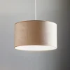 Hængelampe Bristol, vævet mønster, beige