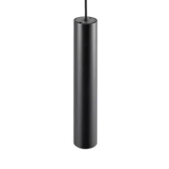 Hængelampe CAN, sort, højde 35 cm, Ø 6 cm, metal, GU10