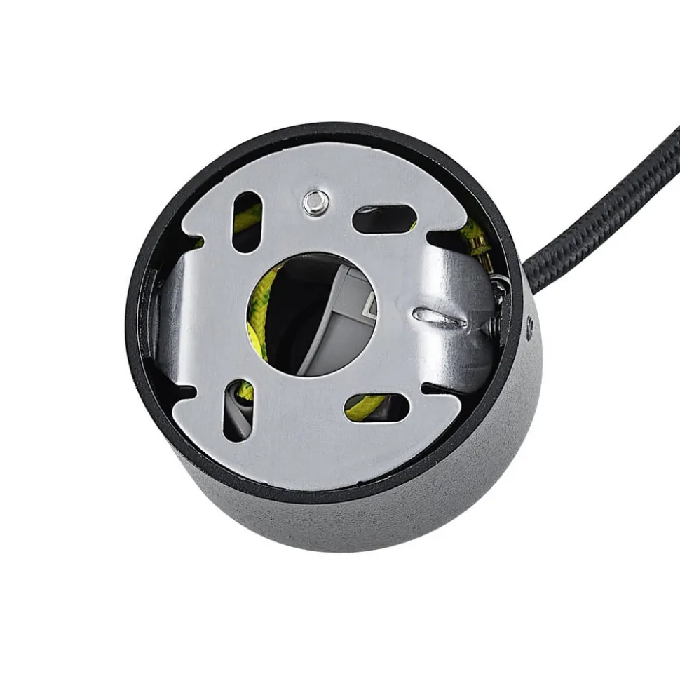 Hængelampe CAN, sort, højde 35 cm, Ø 6 cm, metal, GU10