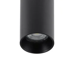 Hængelampe CAN, sort, højde 15 cm, Ø 6 cm, metal, GU10
