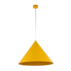 Hængelampe Cono, 1 lyskilde, Ø 50 cm, gul, E27