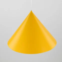 Hængelampe Cono, 1 lyskilde, Ø 50 cm, gul, E27